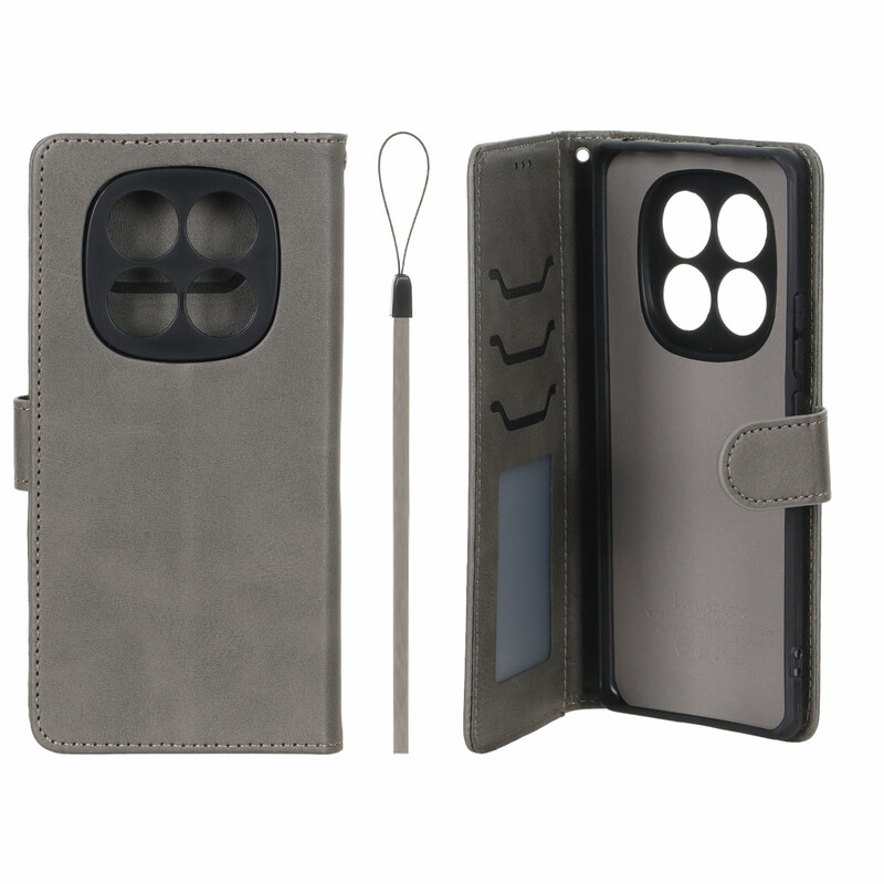 کیف موبایل مگنتی درجه یک داخل خز MNC Plus مدل Xiaomi Redmi Note 14 Pro 5G / Redmi Note 14 Pro Plus 5G / Poco X7 5G - خاکستری