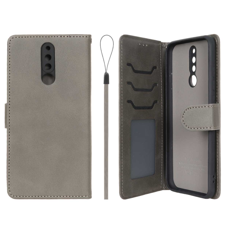 کیف موبایل مگنتی درجه یک داخل خز MNC Plus مدل Xiaomi Redmi 8 - خاکستری