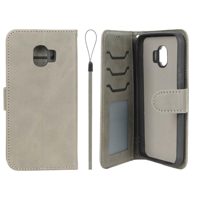 کیف موبایل مگنتی درجه یک داخل خز MNC Plus مدل Samsung Galaxy J2 Pro / J250 - خاکستری