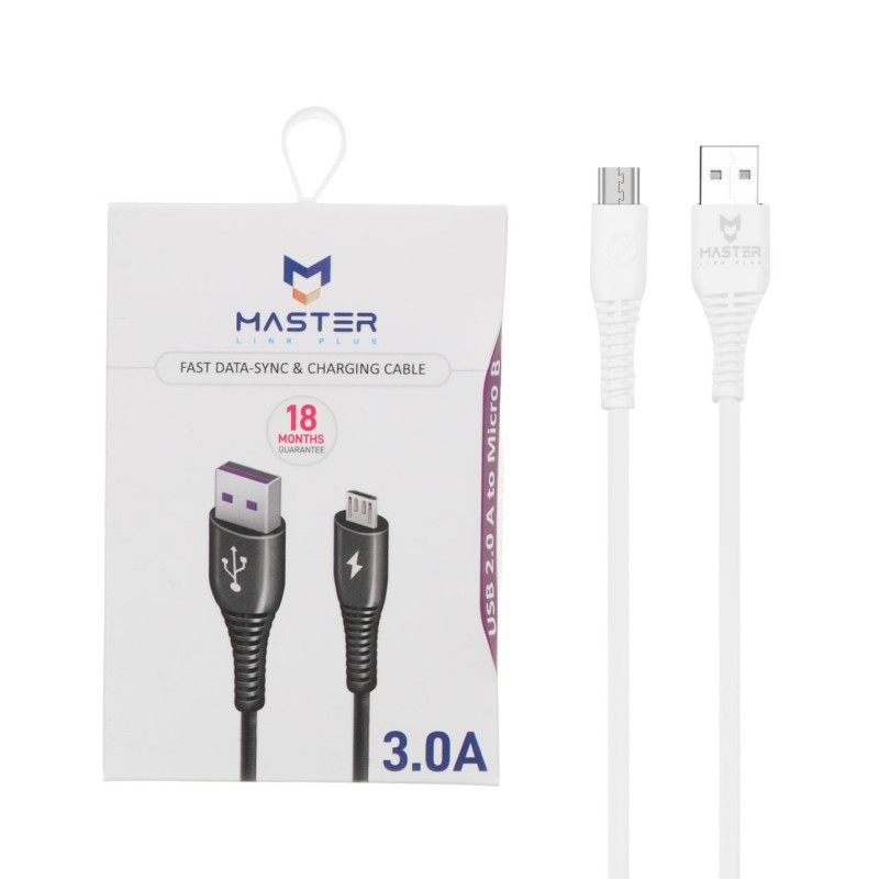کابل شارژ فست اندروید MASTER مدل ETM 005 - سفید