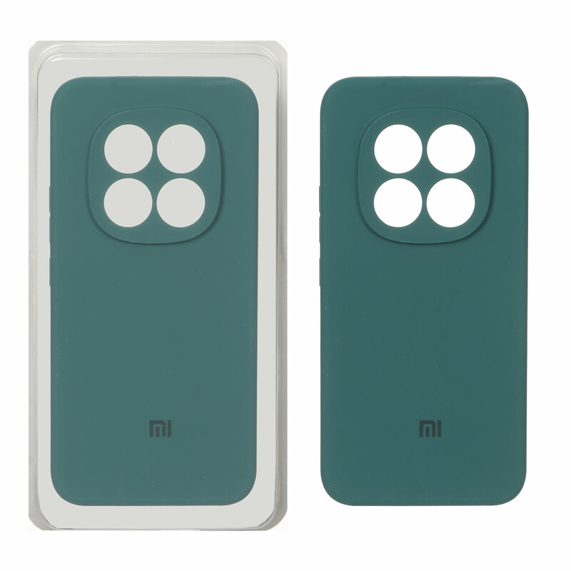 قاب سیلیکونی پاک کنی محافظ لنزدار اورجینال Xiaomi Redmi Note 15 Pro Plus - سبز (پک اصلی)