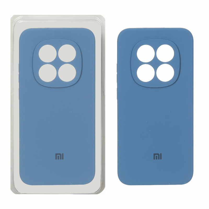 قاب سیلیکونی پاک کنی محافظ لنزدار اورجینال Xiaomi Redmi Note 15 Pro 5G - آبی تیره (پک اصلی)