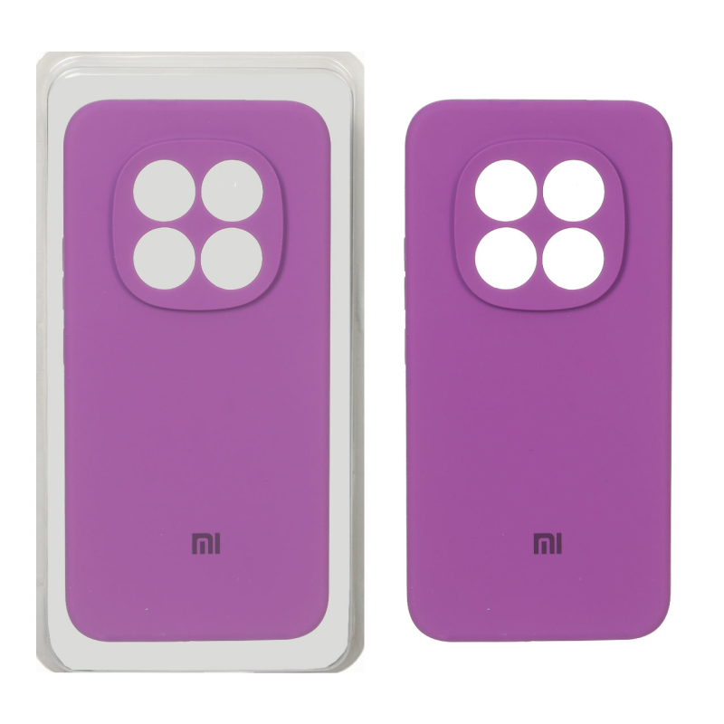 قاب سیلیکونی پاک کنی محافظ لنزدار اورجینال Xiaomi Redmi Note 15 Pro Plus - ارغوانی (پک اصلی)