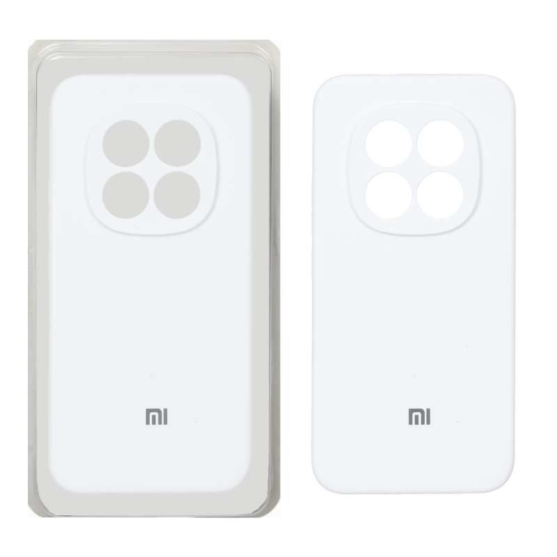 قاب سیلیکونی پاک کنی محافظ لنزدار اورجینال Xiaomi Redmi Note 15 Pro Plus - سفید (پک اصلی)