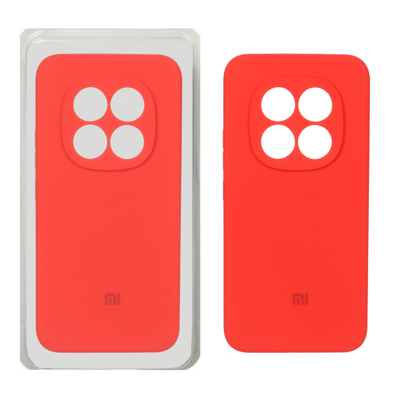 قاب سیلیکونی پاک کنی محافظ لنزدار اورجینال Xiaomi Redmi Note 15 Pro Plus - قرمز (پک اصلی)
