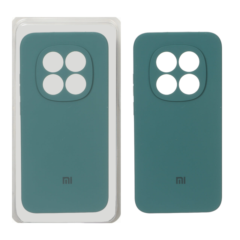 قاب سیلیکونی پاک کنی محافظ لنزدار اورجینال Xiaomi Redmi Note 15 Pro 5G - سبز (پک اصلی)