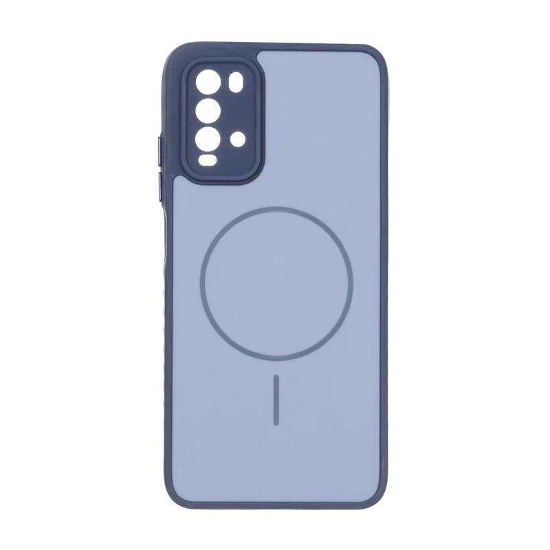 قاب Soft طرح مگ سیف محافظ لنزدار Xiaomi Poco M3 / Redmi 9T 4G - آبی