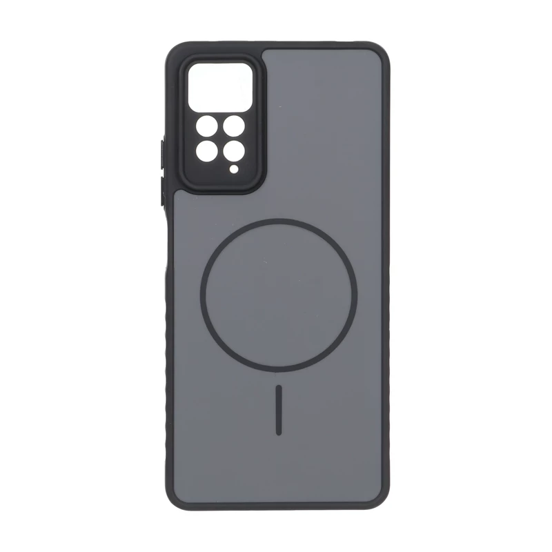 قاب Soft طرح مگ سیف محافظ لنزدار Xiaomi Redmi Note 12 Pro 4G / Redmi Note 11 Pro - خاکستری
