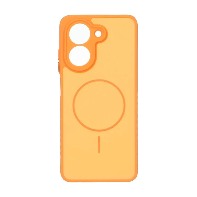 قاب Soft طرح مگ سیف محافظ لنزدار Xiaomi Redmi A5 / Poco C71 - نارنجی