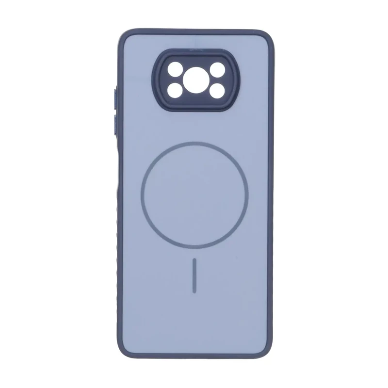 قاب Soft طرح مگ سیف محافظ لنزدار Xiaomi Poco X3 / Poco X3 Pro / Poco X3 NFC - آبی