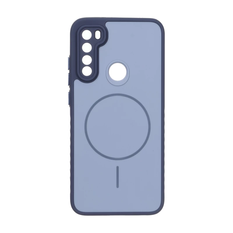قاب Soft طرح مگ سیف محافظ لنزدار Xiaomi Redmi Note 8 - آبی