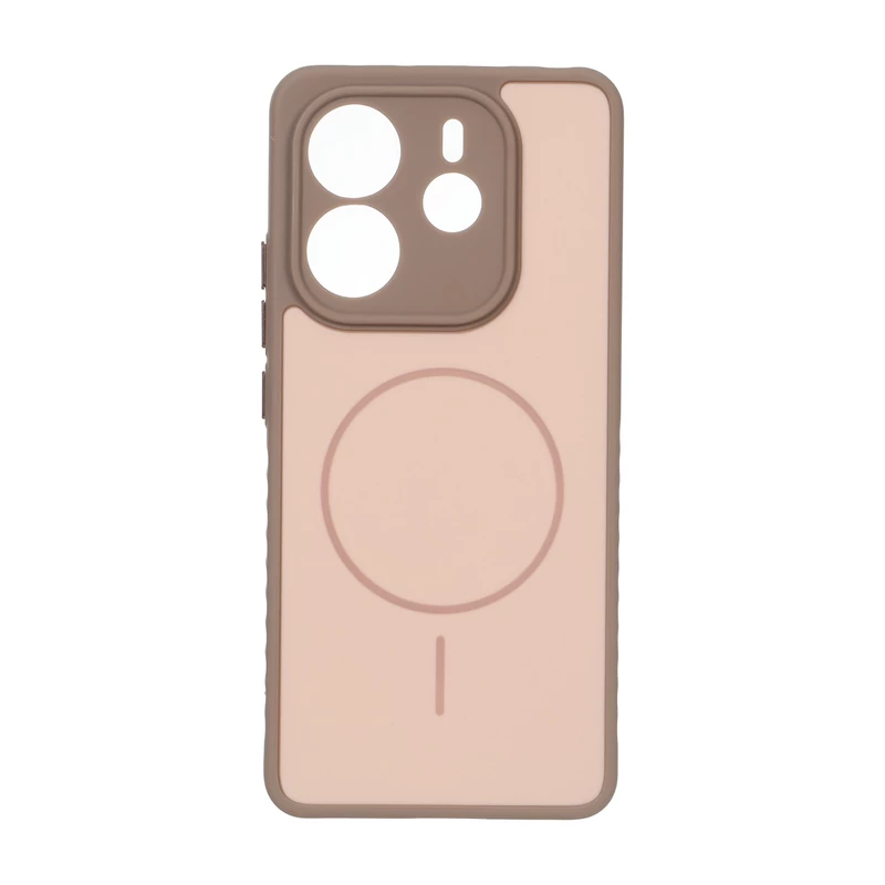 قاب Soft طرح مگ سیف محافظ لنزدار Xiaomi Redmi Note 14 4G - نسکافه ای