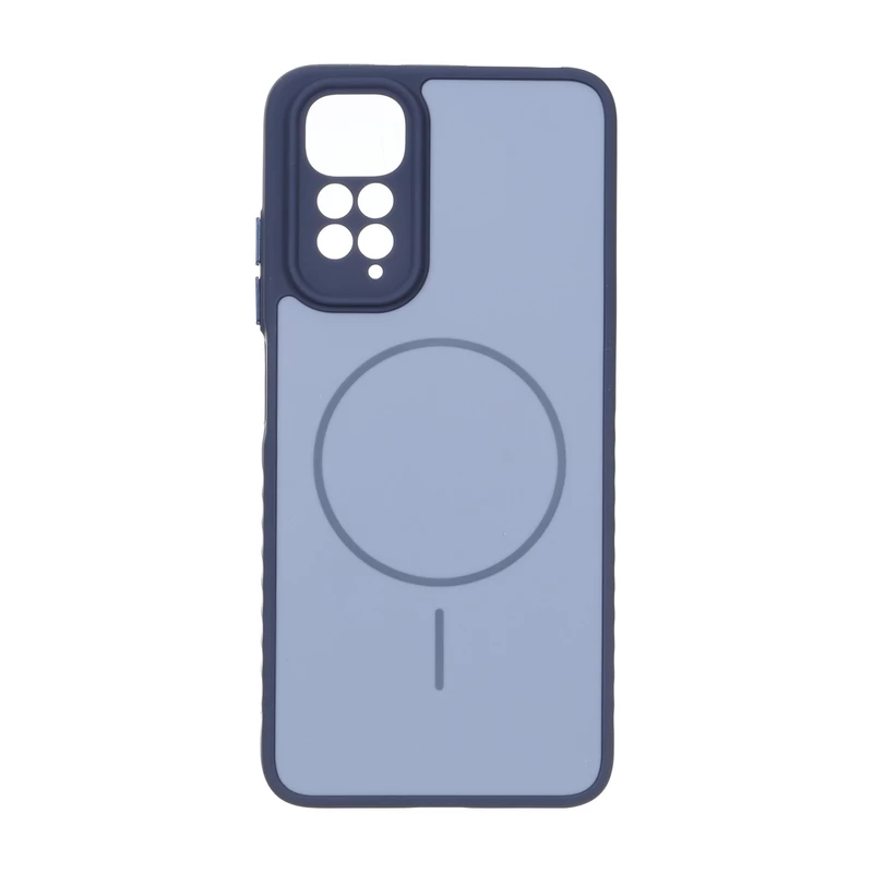 قاب Soft طرح مگ سیف محافظ لنزدار Xiaomi Redmi Note 11 4G / Redmi Note 11S - آبی