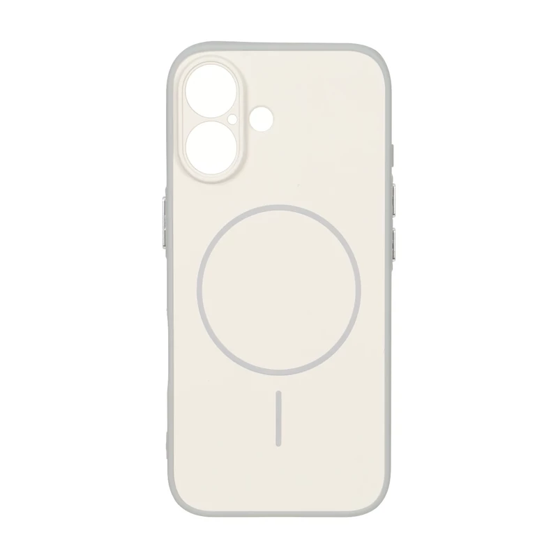 قاب Soft طرح مگ سیف محافظ لنزدار Apple iPhone 16 - کرم