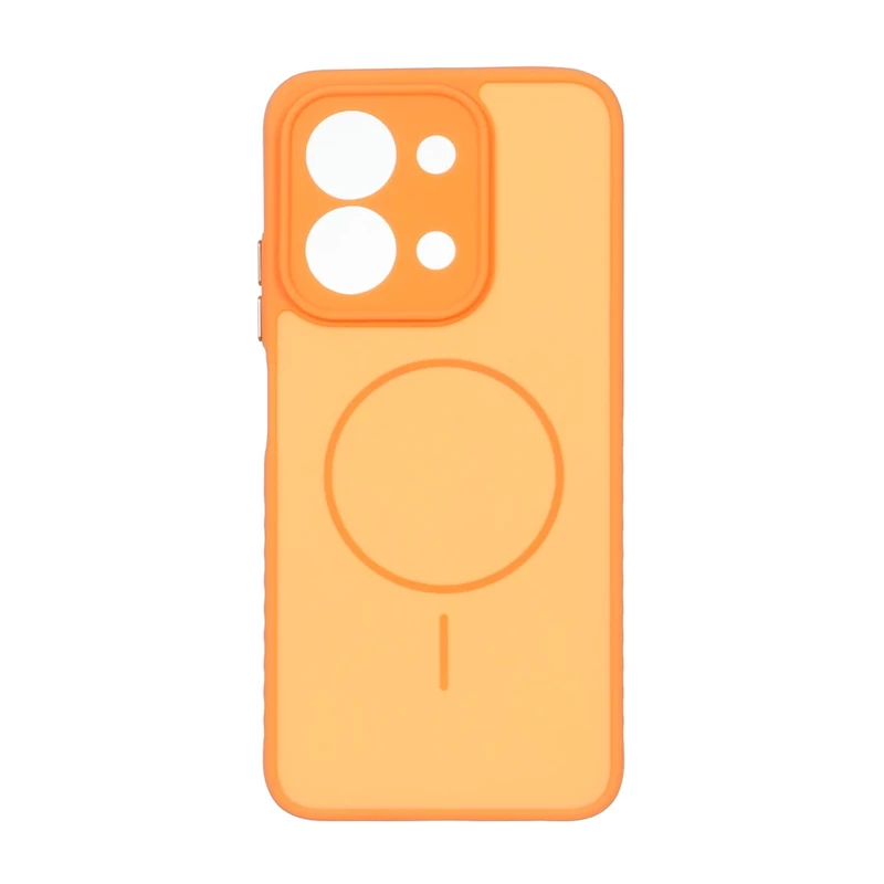 قاب Soft طرح مگ سیف محافظ لنزدار Xiaomi Redmi 15C / Poco C85 - نارنجی