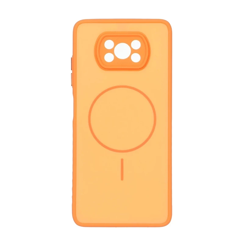قاب Soft طرح مگ سیف محافظ لنزدار Xiaomi Poco X3 / Poco X3 Pro / Poco X3 NFC - نارنجی