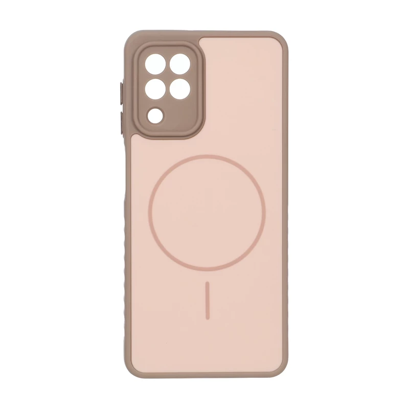 قاب Soft طرح مگ سیف محافظ لنزدار Samsung Galaxy A22 4G / M22 / M32 4G / F22 - نسکافه ای