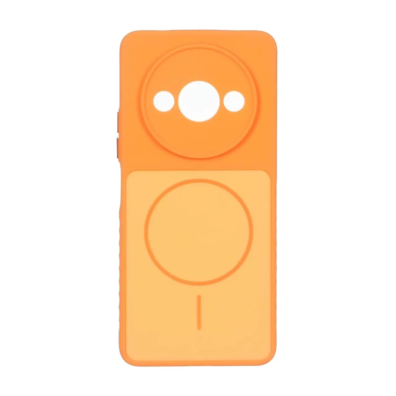 قاب Soft طرح مگ سیف محافظ لنزدار Xiaomi Redmi A3 / A3x / Poco C61 - نارنجی