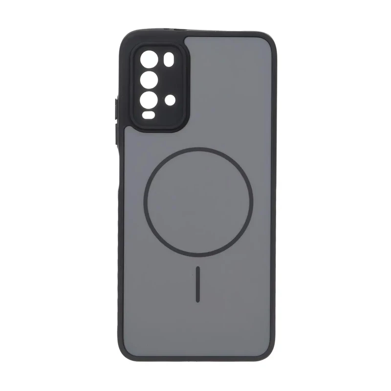 قاب Soft طرح مگ سیف محافظ لنزدار Xiaomi Poco M3 / Redmi 9T 4G - خاکستری