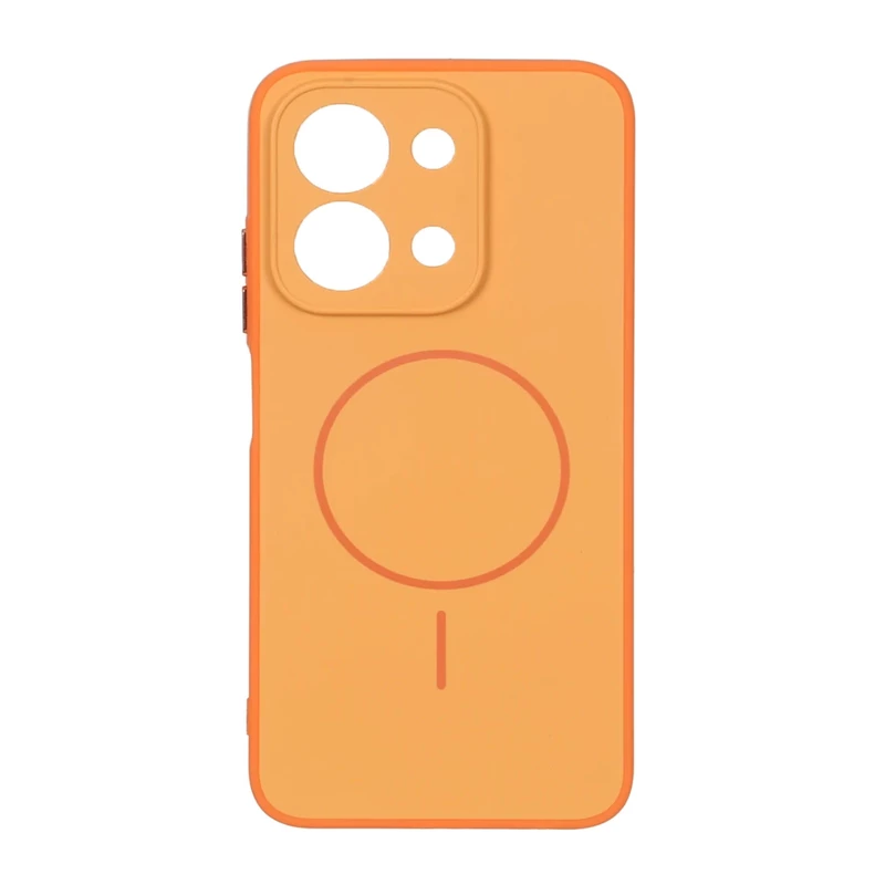 قاب Soft طرح مگ سیف محافظ لنزدار Xiaomi Redmi 15C / Poco C85 - نارنجی