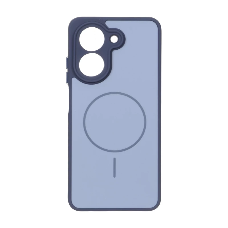 قاب Soft طرح مگ سیف محافظ لنزدار Xiaomi Redmi A5 / Poco C71 - آبی