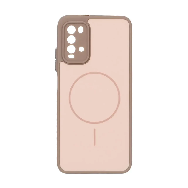 قاب Soft طرح مگ سیف محافظ لنزدار Xiaomi Poco M3 / Redmi 9T 4G - نسکافه ای
