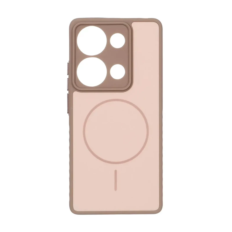 قاب Soft طرح مگ سیف محافظ لنزدار Xiaomi Redmi Note 14S / Note 13 Pro 4G / Poco M6 Pro 4G - نسکافه ای