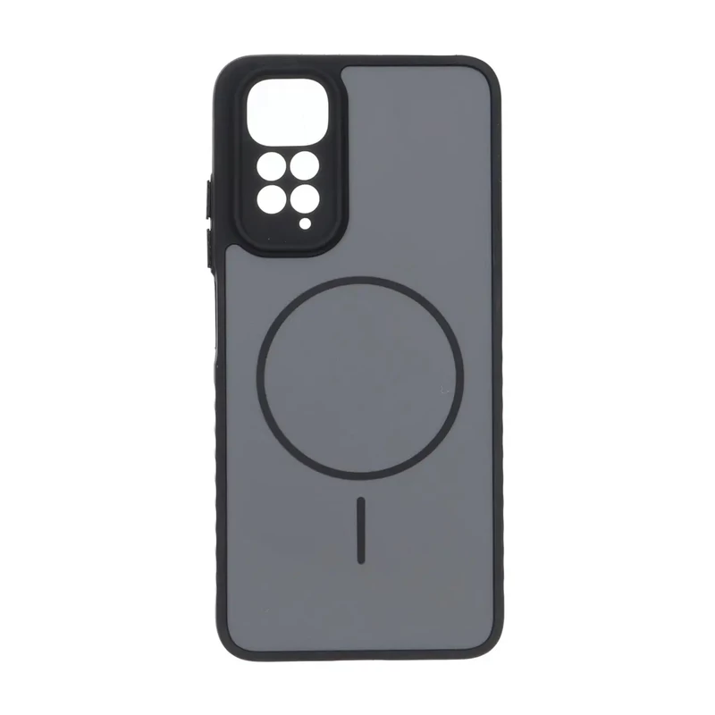 قاب Soft طرح مگ سیف محافظ لنزدار Xiaomi Redmi Note 11 4G / Redmi Note 11S - خاکستری