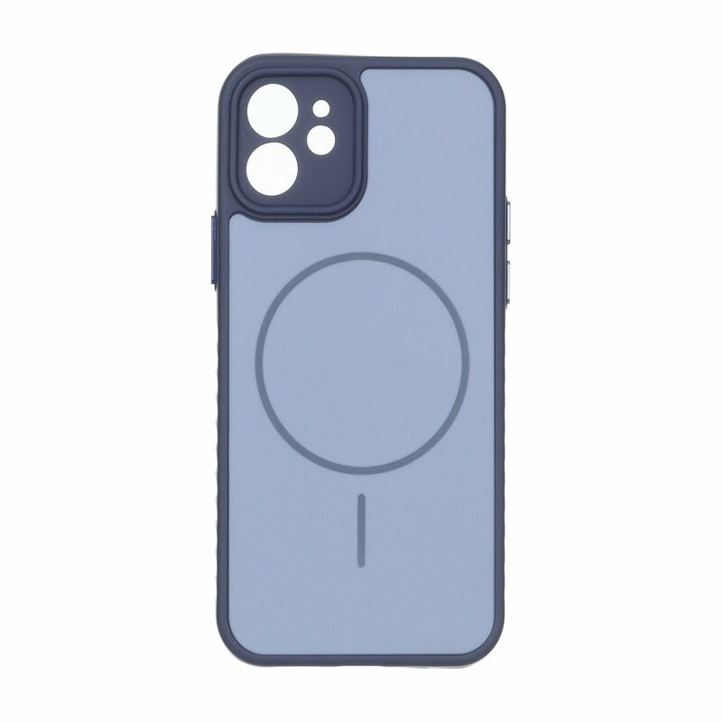 قاب Soft طرح مگ سیف محافظ لنزدار Apple iPhone 12 - آبی
