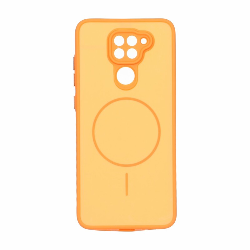 قاب Soft طرح مگ سیف محافظ لنزدار Xiaomi Redmi Note 9 / Redmi 10X 5G / Redmi 10X Pro 5G - نارنجی