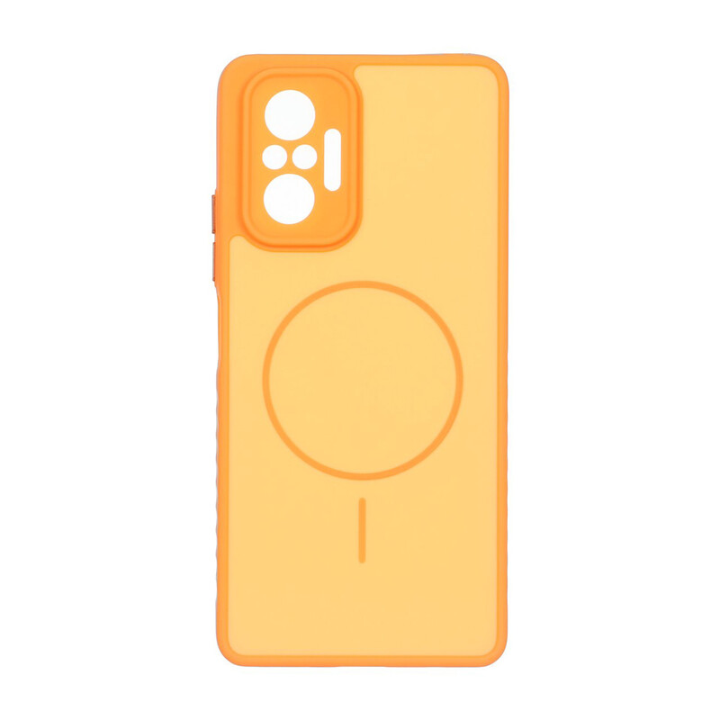 قاب Soft طرح مگ سیف محافظ لنزدار Xiaomi Redmi Note 10 Pro 4G / Redmi Note 10 Pro Max - نارنجی