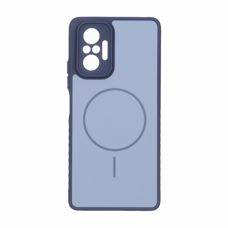 قاب Soft طرح مگ سیف محافظ لنزدار Xiaomi Redmi Note 10 Pro 4G / Redmi Note 10 Pro Max - آبی