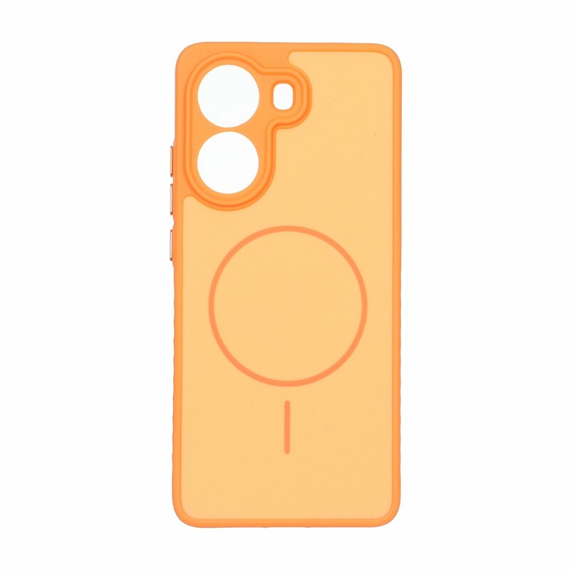 قاب Soft طرح مگ سیف محافظ لنزدار Xiaomi Poco X7 Pro - نارنجی