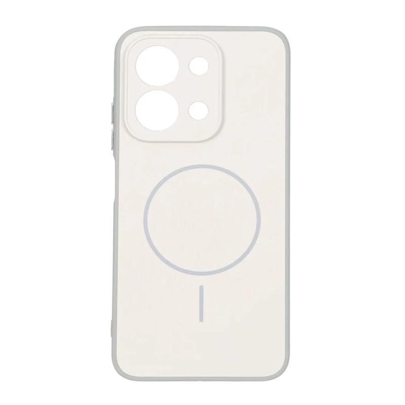 قاب Soft طرح مگ سیف محافظ لنزدار Xiaomi Redmi 15C / Poco C85 - کرم