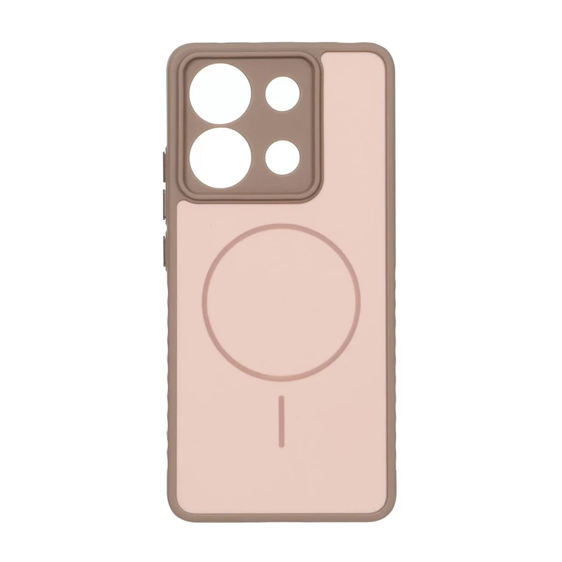 قاب Soft طرح مگ سیف محافظ لنزدار Xiaomi Redmi Note 13 4G - نسکافه ای
