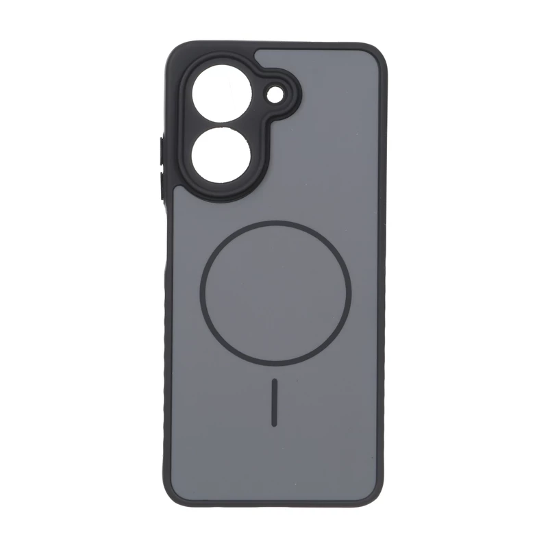 قاب Soft طرح مگ سیف محافظ لنزدار Xiaomi Redmi A5 / Poco C71 - خاکستری