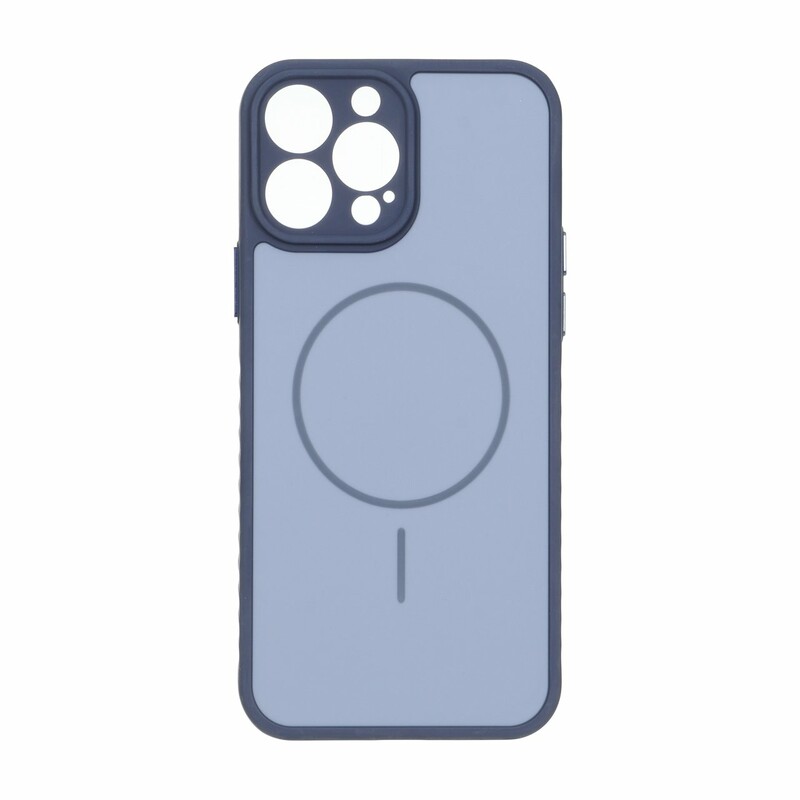 قاب Soft طرح مگ سیف محافظ لنزدار Apple iPhone 13 Pro Max - آبی