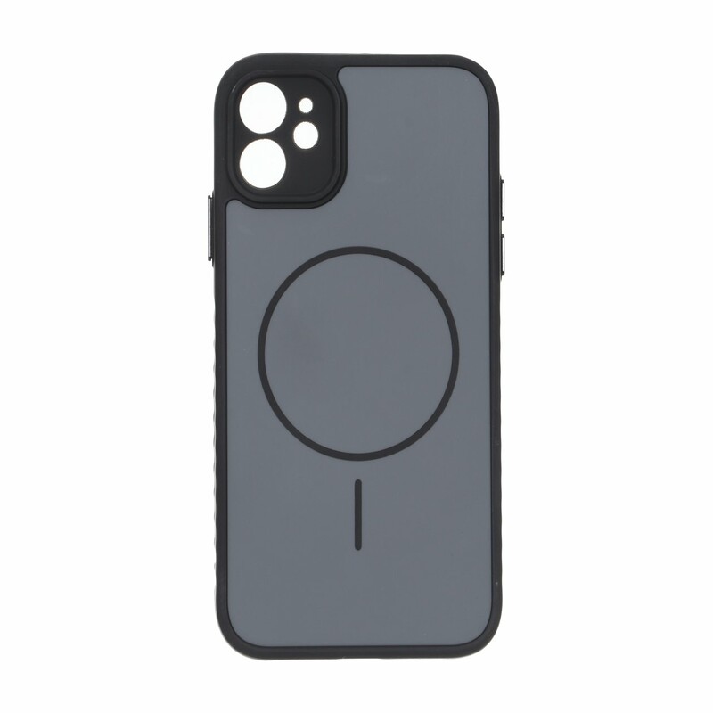 قاب Soft طرح مگ سیف محافظ لنزدار Apple iPhone 11 - مشکی