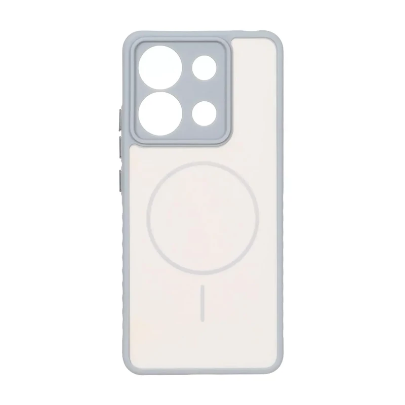 قاب Soft طرح مگ سیف محافظ لنزدار Xiaomi Redmi Note 13 4G - کرم