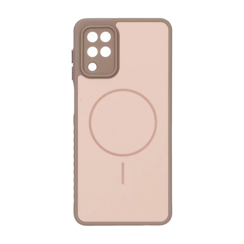 قاب Soft طرح مگ سیف محافظ لنزدار Samsung Galaxy A12 / M12 / F12 - نسکافه ای
