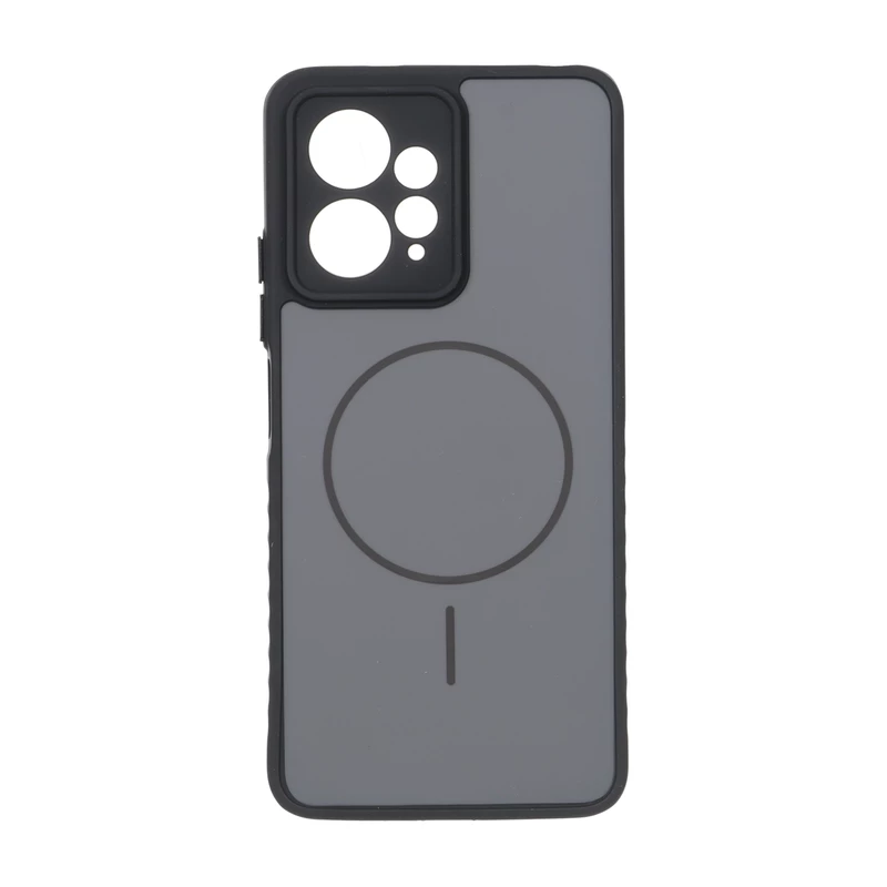 قاب Soft طرح مگ سیف محافظ لنزدار Xiaomi Redmi Note 12 4G - خاکستری
