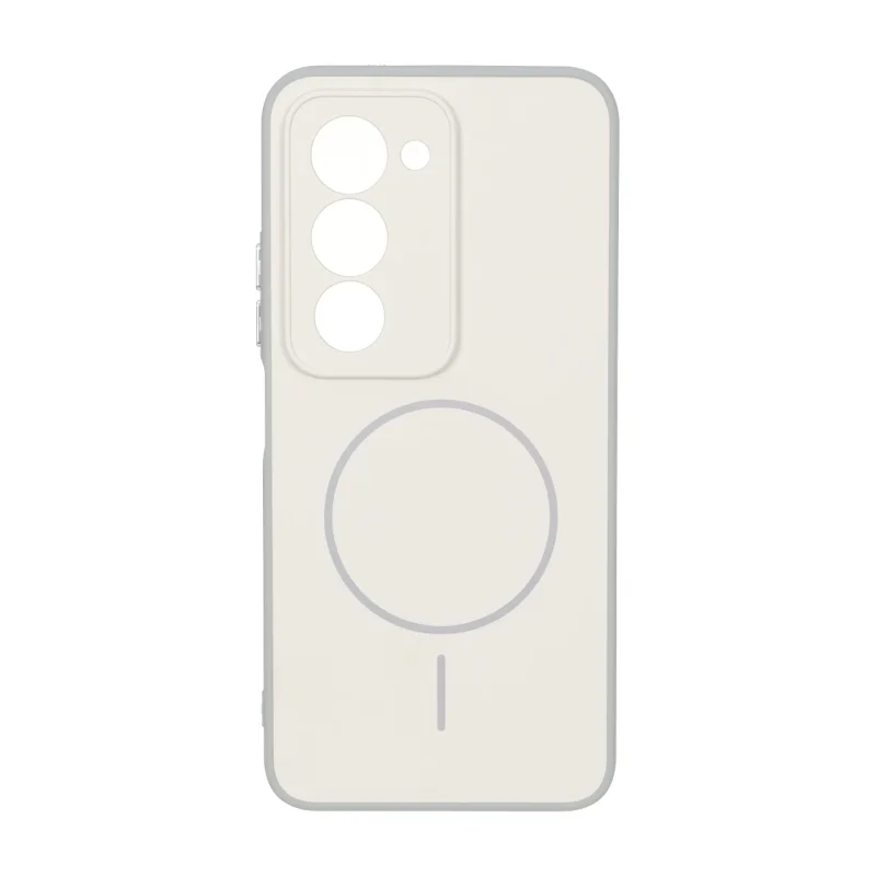 قاب Soft طرح مگ سیف محافظ لنزدار Xiaomi Redmi 15 4G - کرم