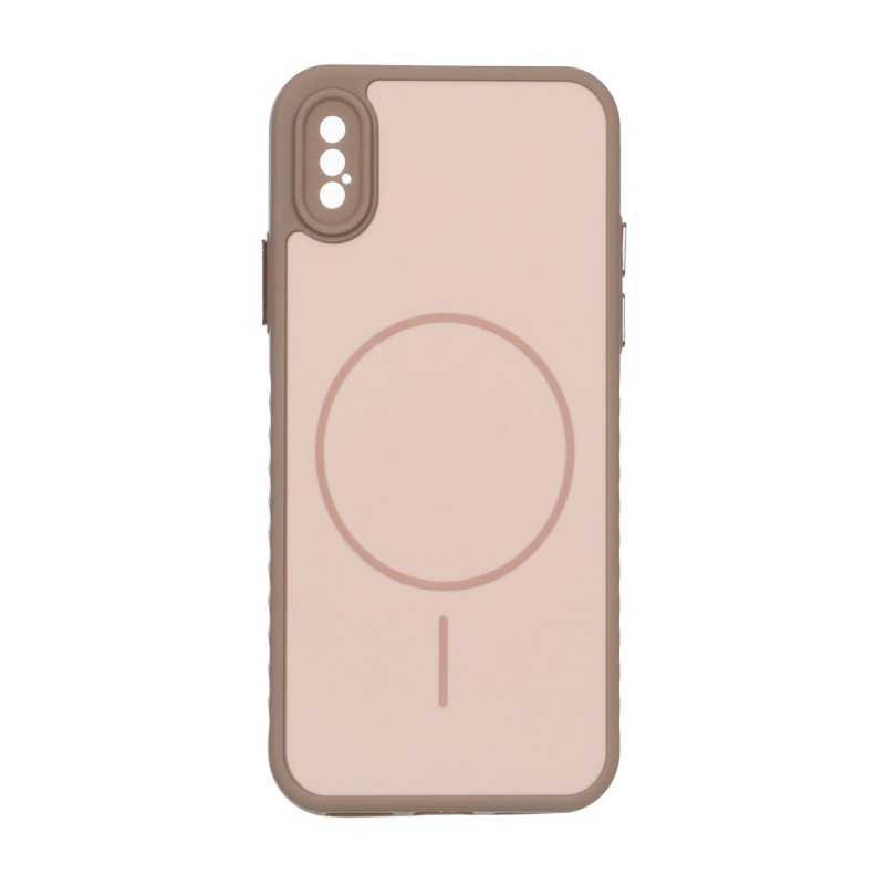 قاب Soft طرح مگ سیف محافظ لنزدار Apple iPhone X / iPhone XS - صحرایی