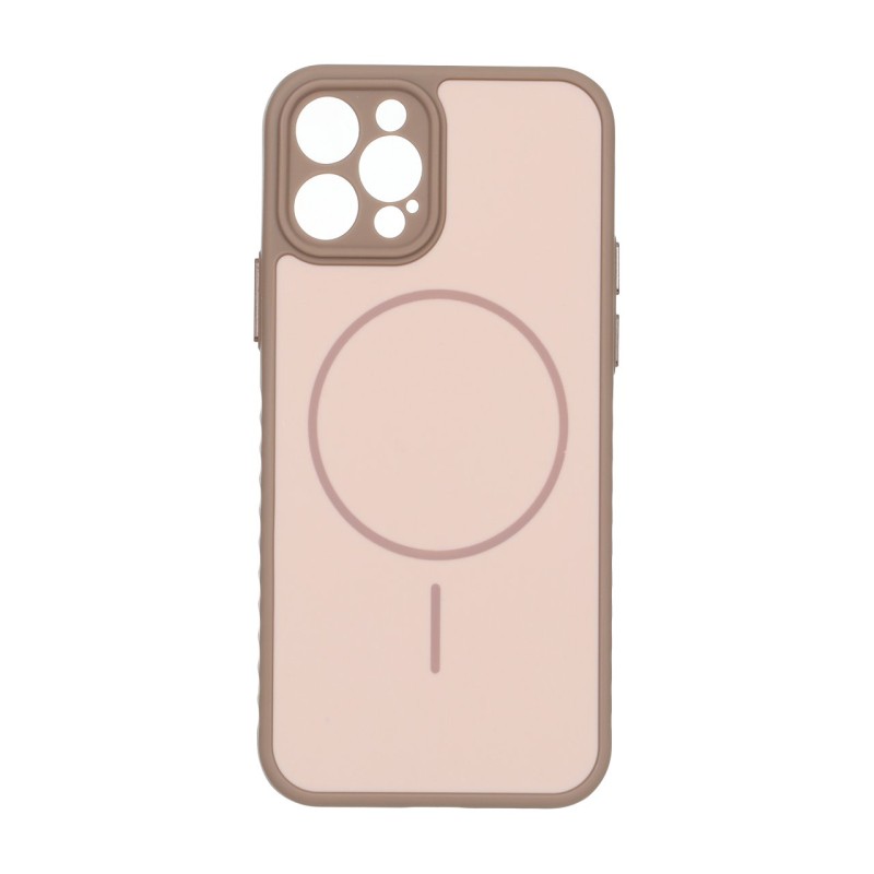 قاب Soft طرح مگ سیف محافظ لنزدار Apple iPhone 12 Pro - صحرایی
