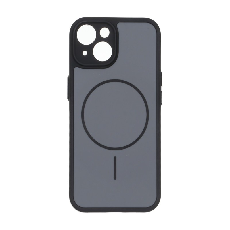 قاب Soft طرح مگ سیف محافظ لنزدار Apple iPhone 15 - مشکی