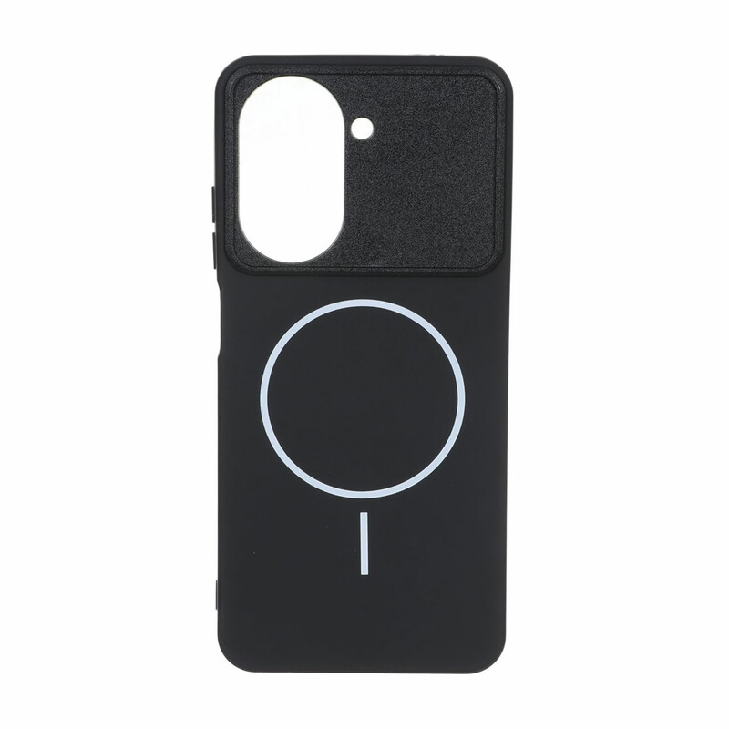 قاب طرح مگ سیف دور لنز Texture مدل Xiaomi Redmi A5 / Poco C71 - مشکی