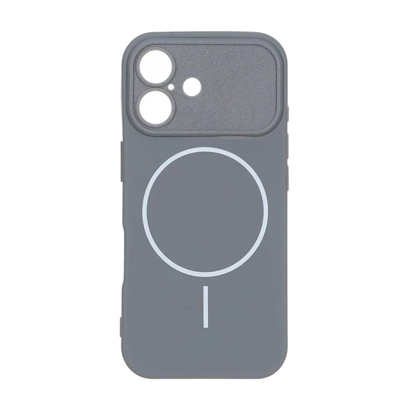 قاب طرح مگ سیف دور لنز Texture مدل Apple iPhone 16 - خاکستری