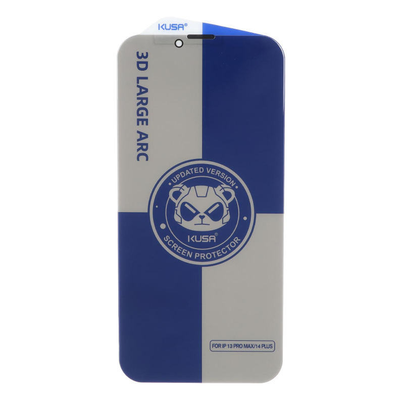 محافظ صفحه نمایش شیشه ای بدون حاشیه Kusa - Privacy 3D Large Arc مدل Apple iPhone 13 Pro Max / iPhone 14 Plus