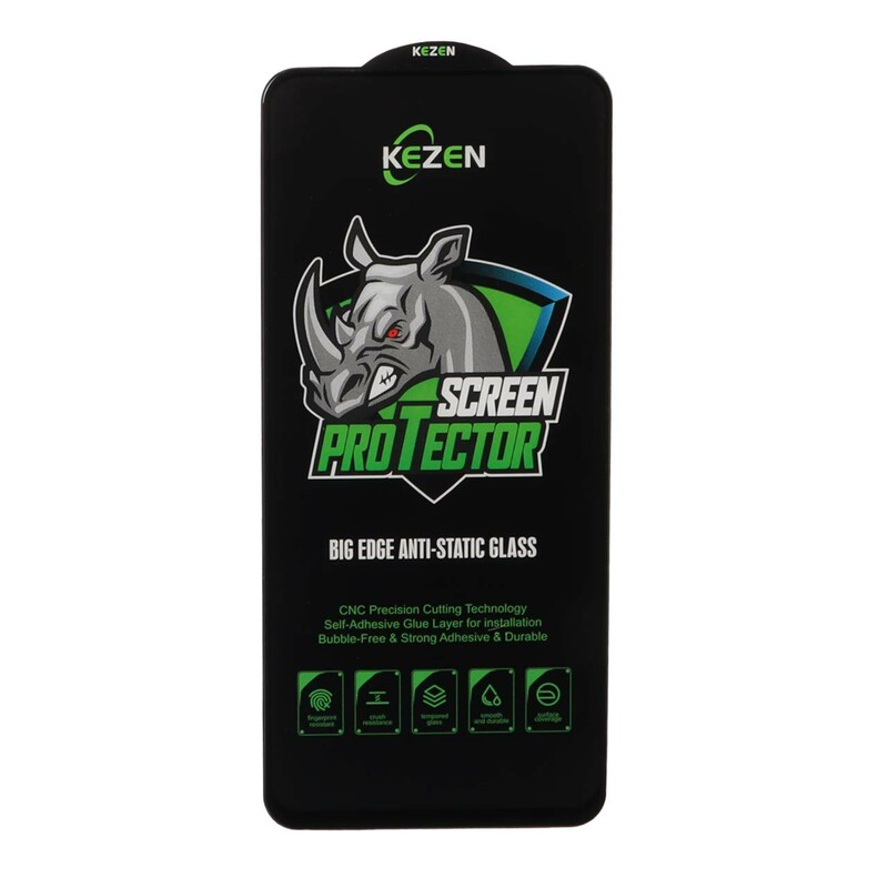 محافظ صفحه نمایش شیشه ای Full Cover Kezen Anti Static Big Edge مدل Samsung Galaxy A11 / M11 / Redmi Note 9 / Note 9t / Mi 11 lite / Mi 12 lite / Realme 7 / Realme 9