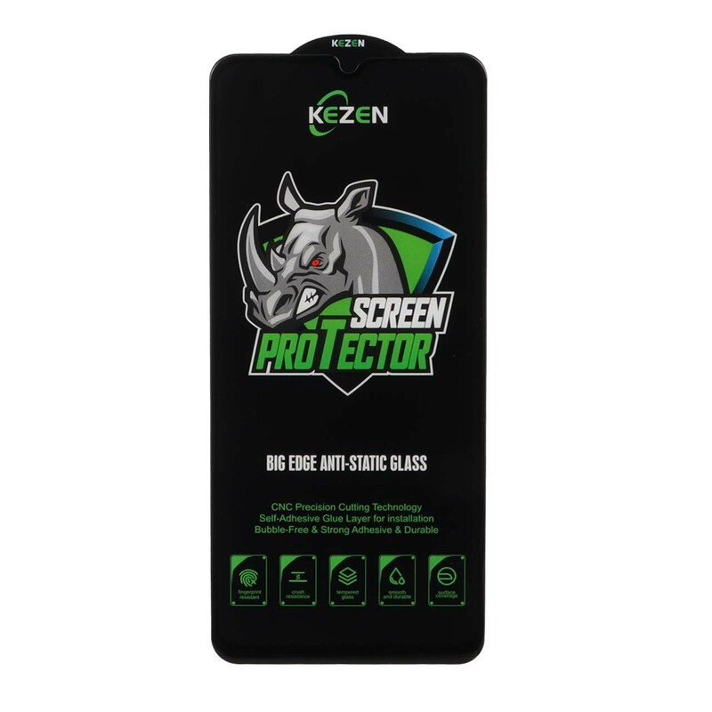 محافظ صفحه نمایش شیشه ای Full Cover Kezen Anti Static Big Edge مدل Xiaomi Redmi A3 / A3x / Redmi 10C / Redmi 12C / Redmi 11A / Redmi 10 Power / Poco C40 / Poco C55 / C61